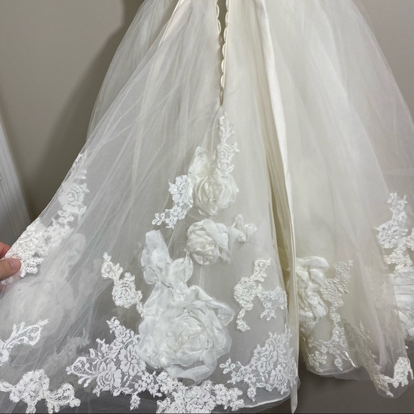 Sottero and Midgley Short Ivory Wedding Dress Size 12 Bride Bridal Gown - Picture 7 of 16